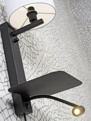 Wandlamp Florence met leeslamp - White Wandlamp Florence met leeslamp - White