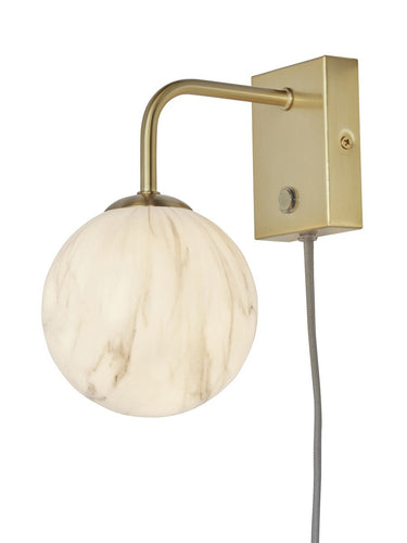 Wandlamp Carrara Blobe - White Marble