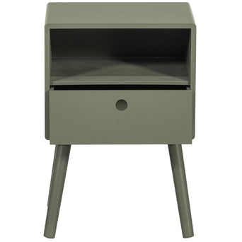 Ozzy nachtkastje - MDF Warm Groen Ozzy nachtkastje MDF warm groen - vooraanzicht
