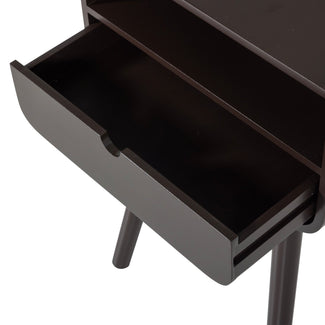Nils Nachtkastje/Bijzettafel - DONKERBRUIN NILS Nachtkastje/Bijzettafel Hout Donkerbruin FSC