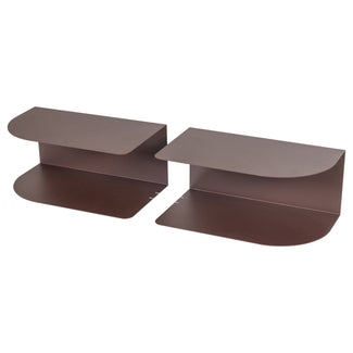 Ovia nachtkastje links/rechts - Metaal Paars/Bruin (set van 2) Ovia nachtkastje paars/bruin set van 2 - vooraanzicht