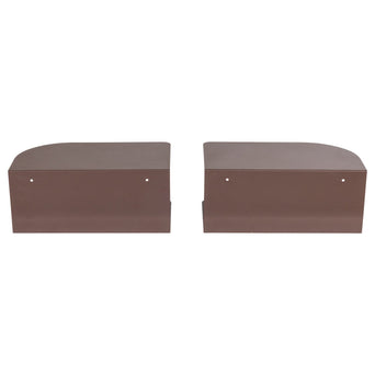 Ovia nachtkastje links/rechts - Metaal Paars/Bruin (set van 2) Ovia nachtkastje paars/bruin set van 2 - vooraanzicht