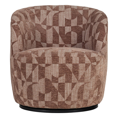 Serra draaifauteuil grafisch patroon oudroze