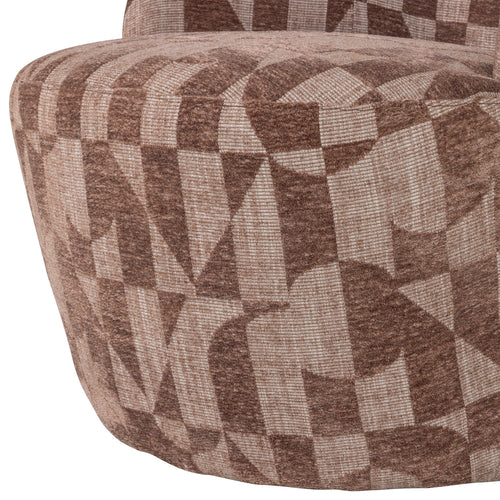 Serra draaifauteuil grafisch patroon oudroze - detail