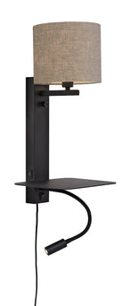 Wandlamp Florence met leeslamp - Dark Beige Wandlamp Florence met leeslamp - Dark Beige