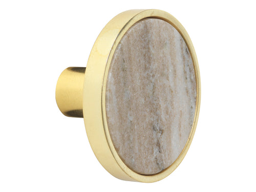 Wandhaak marble beige/gold Large - Cozy Living