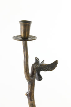 Kandelaar Bird antiek brons Large