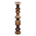 Brown ribbed glass candle holder bulby L