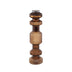 Brown ribbed glass candle holder bulby S