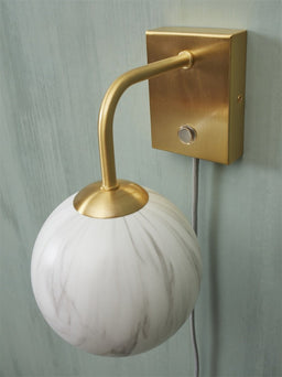 Wandlamp Carrara Blobe - White Marble Wandlamp Carrara Blobe - White Marble