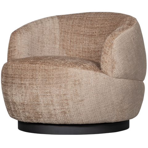 Woolly draaifauteuil Chenille Zand