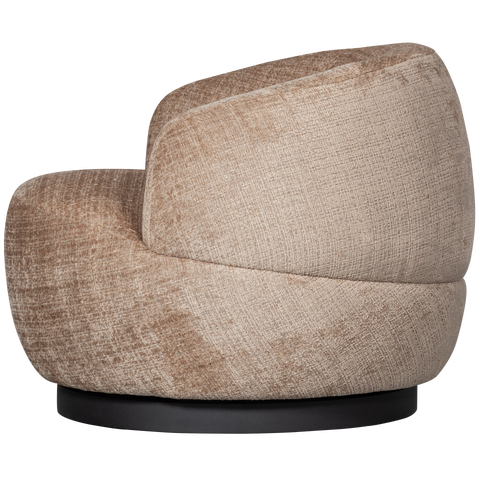 Woolly draaifauteuil Chenille Zand