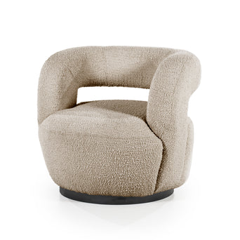 Sharon draaifauteuil - Bouclé Zand Sharon draaifauteuil - Bouclé Zand