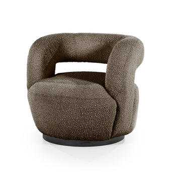 Sharon draaifauteuil - Bouclé Bruin Sharon draaifauteuil - Bouclé Bruin