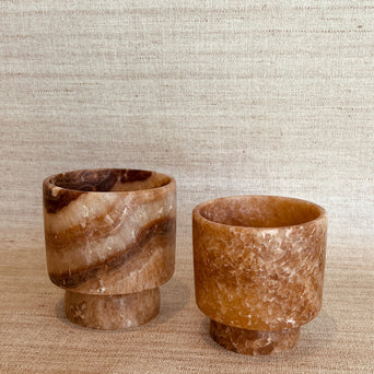 Alabaster Tealight Holder M - Coupe Alabaster Coupe