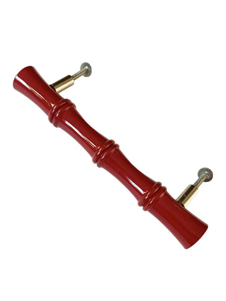 Bamboe houten greep rood - Small (Set van 2) Bamboe houten greep rood - Small (Set van 2)