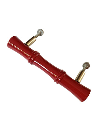 Bamboe houten greep rood - Medium Bamboe houten greep rood - Medium