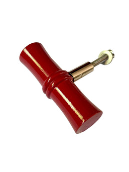 Bamboe houten greep rood - Small (Set van 2) Bamboe houten greep rood - Small (Set van 2)