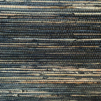 Behang Ziva - Zeegras Donkerblauw Beige Behang Ziva - Zeegras Donkerblauw Beige