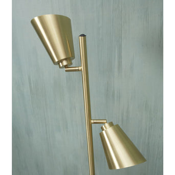 Vloerlamp Bremen 2-shade Goud Vloerlamp Bremen 2-shade Goud