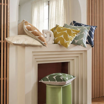 Sierkussen Herbes Folles Olive - Casamance Sierkussen Herbes Folles Olive - Casamance