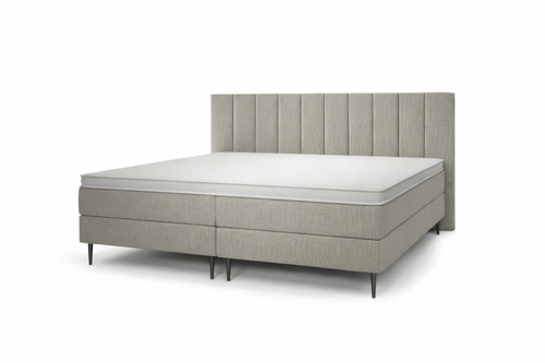 Valk at Home Hotelbed High Heels + Topmatras + Hoofdbord Rome - Grof linnen Clay