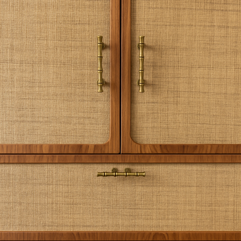 Bamboe messing kastgreep - Medium Bamboe messing kastgreep - Medium