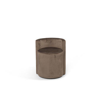 Poef Olly Velvet Smoke one seater velvet smoke