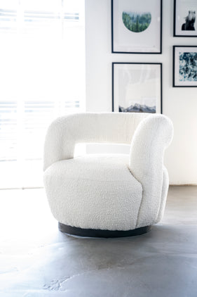 Sharon draaifauteuil - Bouclé Beige Sharon draaifauteuil - Bouclé Beige