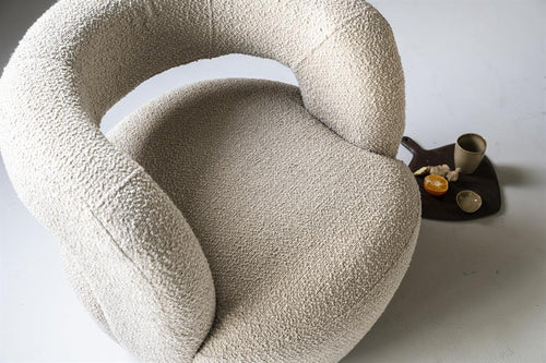 Sharon draaifauteuil - Bouclé Zand