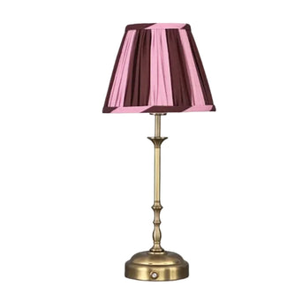 Freddie Tablelamp pink/brown stripes Freddie Tablelamp pink/brown stripes