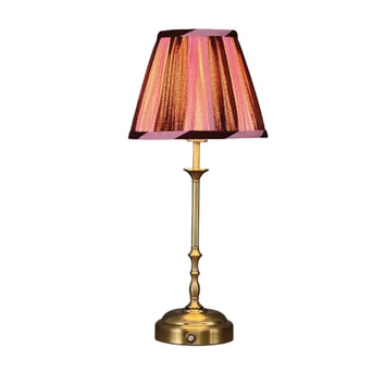Freddie Tablelamp pink/brown stripes Freddie Tablelamp pink/brown stripes
