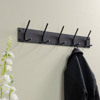 Fusion 5 wandkapstok 70 cm - Zwart Fusion 5 wandkapstok 70 cm - Zwart