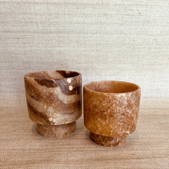 Alabaster Tealight Holder L - Coupe Alabaster Tealight Holder L - Coupe