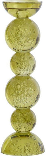 Kaarsenhouder Itinga Glass Bubble L - Olive Green