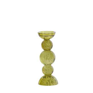 Kaarsenhouder Itinga Glass Bubble M - Olive Green Kaarsenhouder Itinga Glass Bubble M - Olive Green