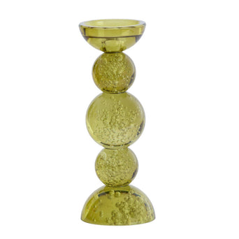 Kaarsenhouder Itinga Glass Bubble M - Olive Green Kaarsenhouder Itinga Glass Bubble M - Olive Green