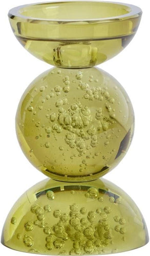 Kaarsenhouder Itinga Glass Bubble S - Olive Green