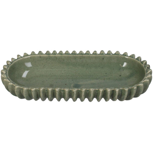 Schaaltje ribbel groen