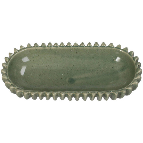 Schaaltje ribbel groen