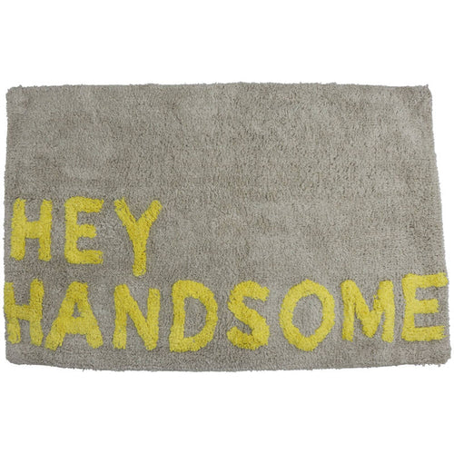 Badmat Hey Handsome Geel