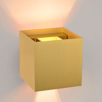 Wandlamp Xio Vierkant - Goud Wandlamp Xio Vierkant - Goud