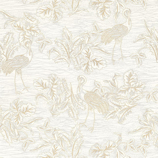 Behang Mirador Blanc/Doré 75891222 - Casamance Behang Mirador Blanc/Doré 75891222 - Casamance