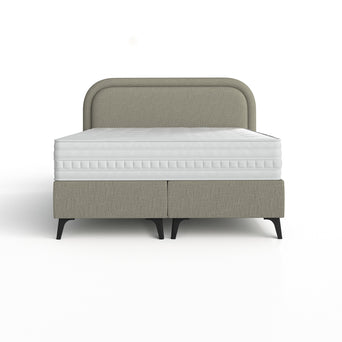 GRAND HOTEL Hotelbed + Geïntegreerde topper + Hoofdbord Grand Hotel - Grof linnen Clay GRAND HOTEL Hotelbed + Geïntegreerde topper + Hoofdbord Grand Hotel - Grof linnen Clay