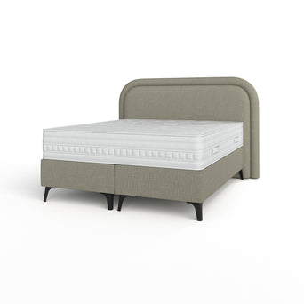 GRAND HOTEL Hotelbed + Geïntegreerde topper + Hoofdbord Grand Hotel - Grof linnen Clay GRAND HOTEL Hotelbed + Geïntegreerde topper + Hoofdbord Grand Hotel - Grof linnen Clay