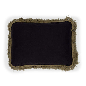 Sierkussen Honoré Charbon et Kaki - Elitis Sierkussen Honoré Charbon et Kaki - Elitis