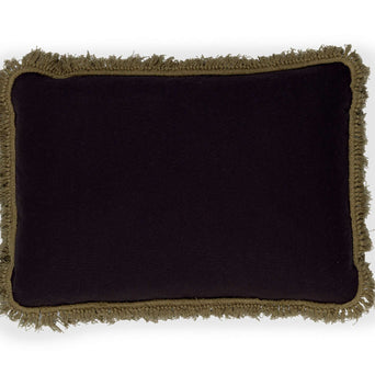 Sierkussen Honore Big Charbon et Kaki - Elitis Sierkussen Honore Big Charbon et Kaki - Elitis