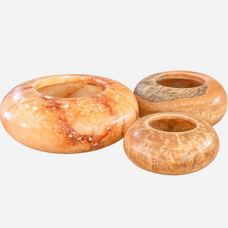 Alabaster Tealight Holder - Frisbee Alabaster Tealight Holder - Frisbee