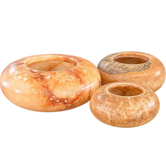 Alabaster Tealight Holder - Frisbee Alabaster Tealight Holder - Frisbee
