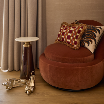 Bijzettafel Braga Glass Marble Orange Bijzettafel Braga Glass Marble Orange